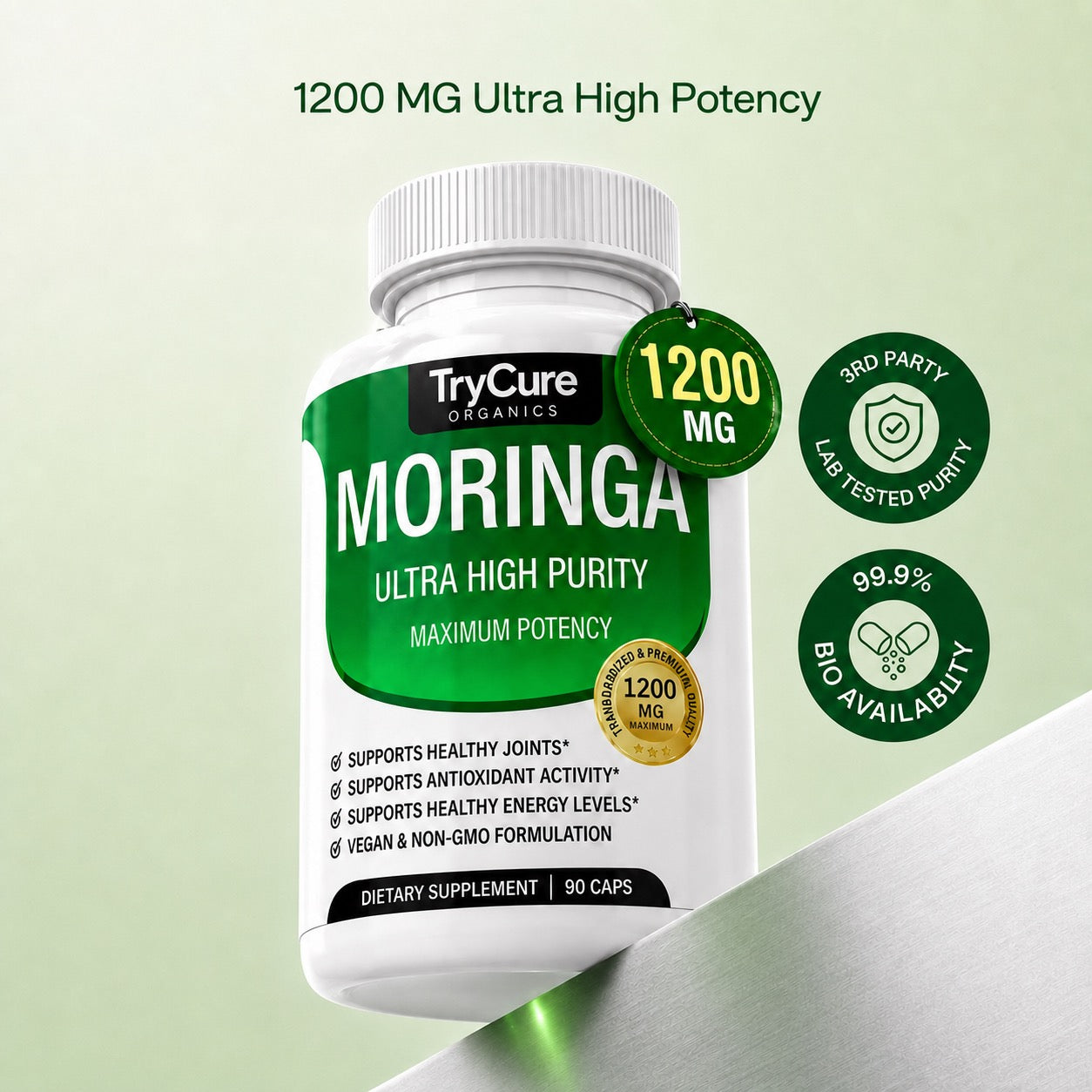 TryCure Moringa Oleifera 1200mg — Natural Energy & Fatigue Support — 05 of 05