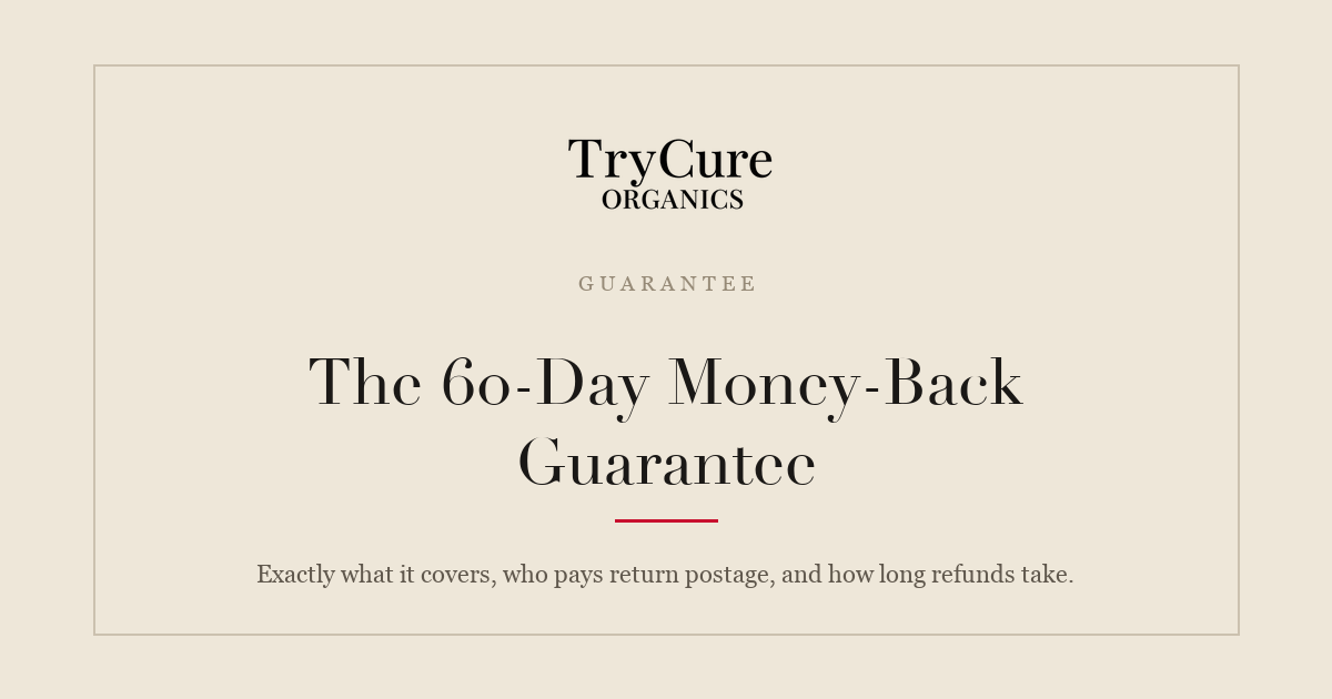 The TryCure 60-day money-back guarantee