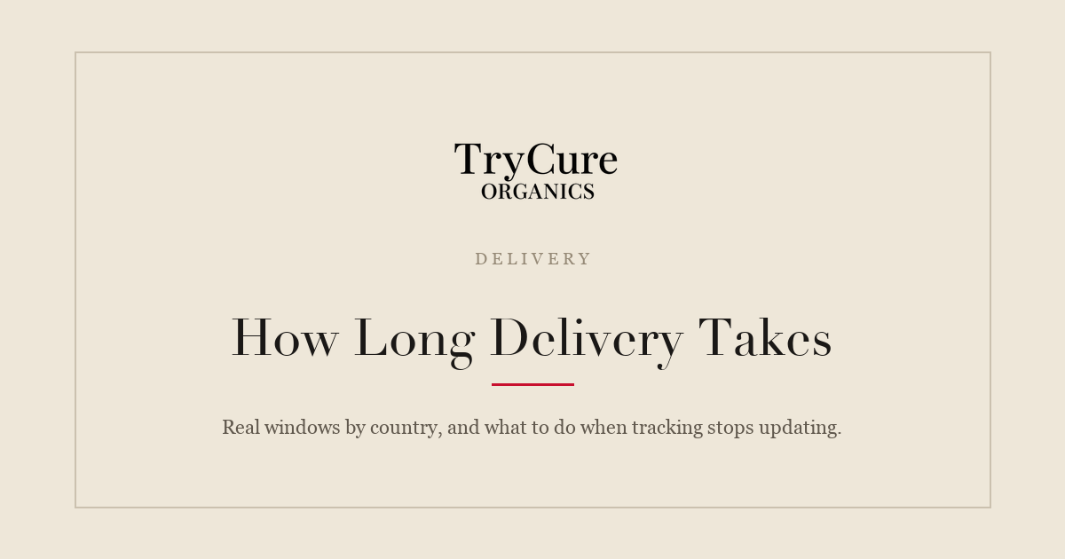 TryCure shipping and delivery times
