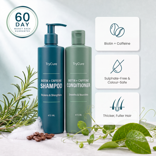 TryCure® Biotin Caffeine Shampoo and Conditioner Set