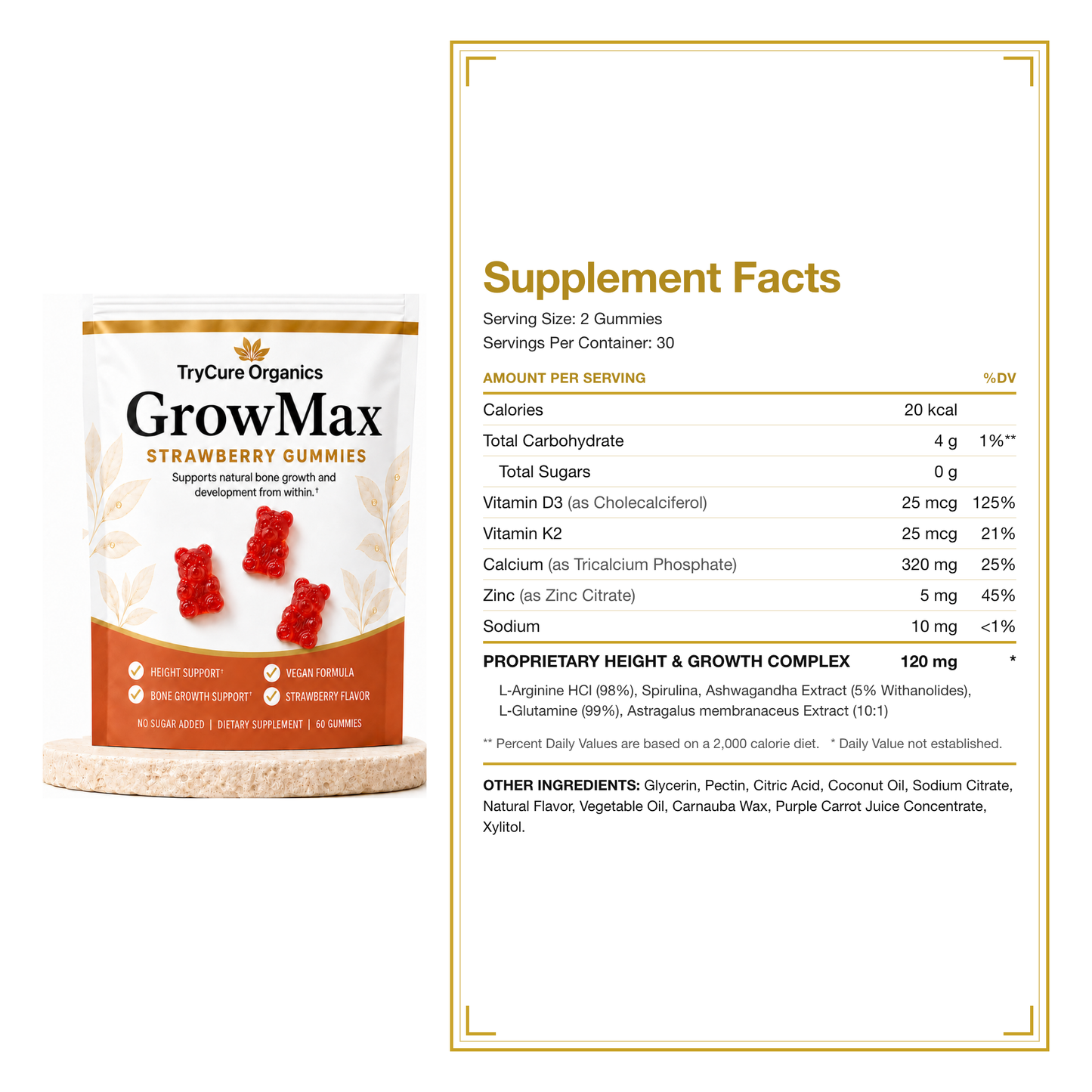 TryCure GrowMax supplement facts