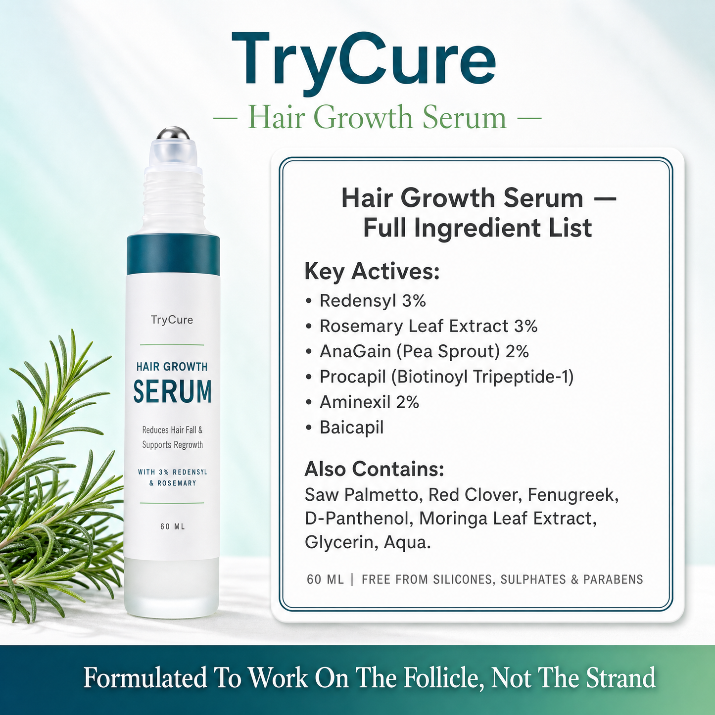 TryCure® Korean Rosemary Hair Serum
