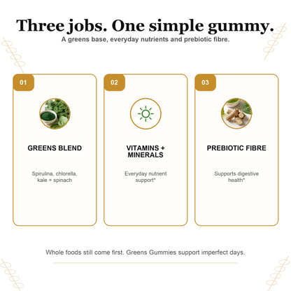 TryCure Greens Gummies — greens, nutrients and prebiotic fibre