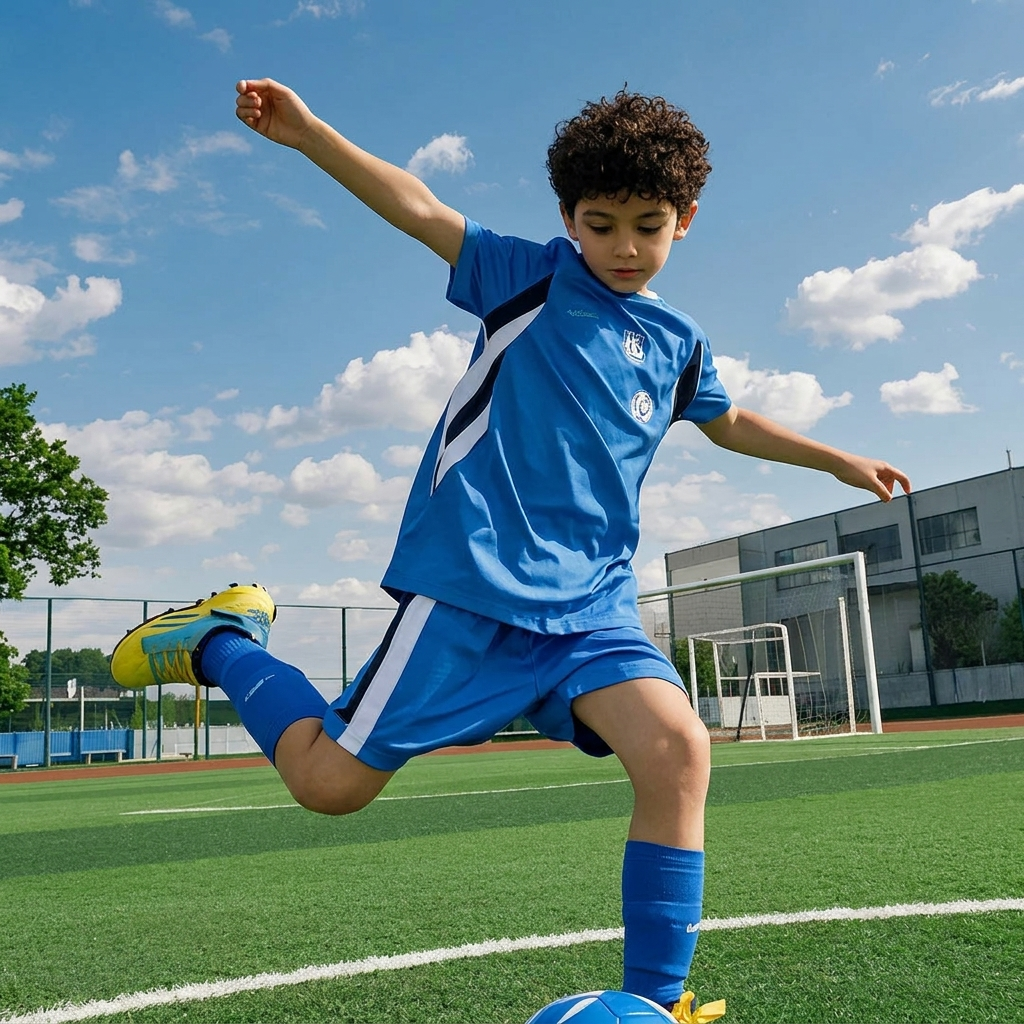 Child moving confidently through an everyday activity
