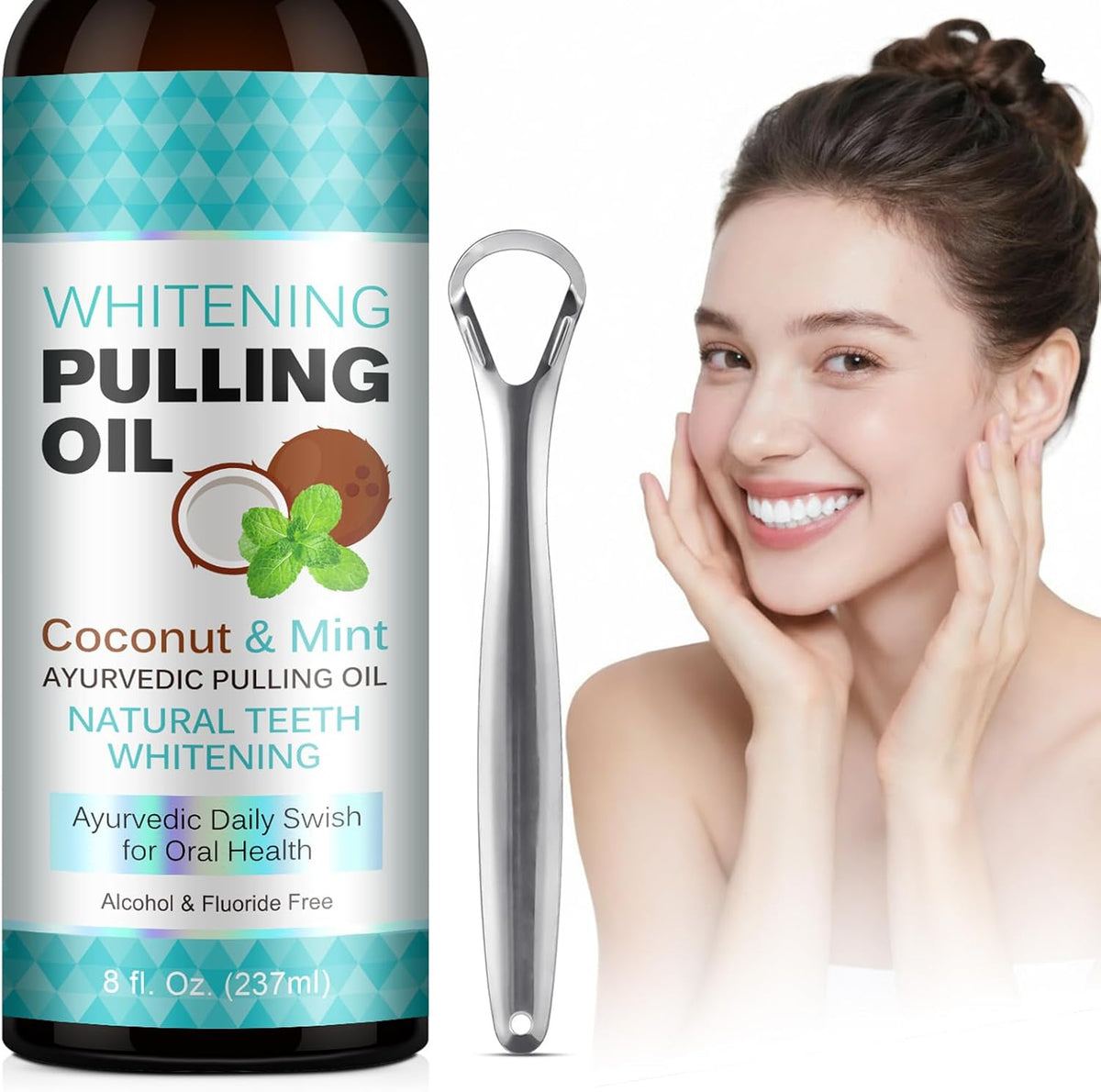 TryCure® Whitening Pulling Oil, Coconut & Mint