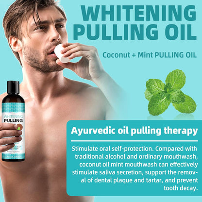 TryCure® Whitening Pulling Oil, Coconut & Mint