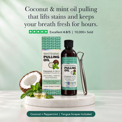 TryCure® Whitening Pulling Oil, Coconut & Mint
