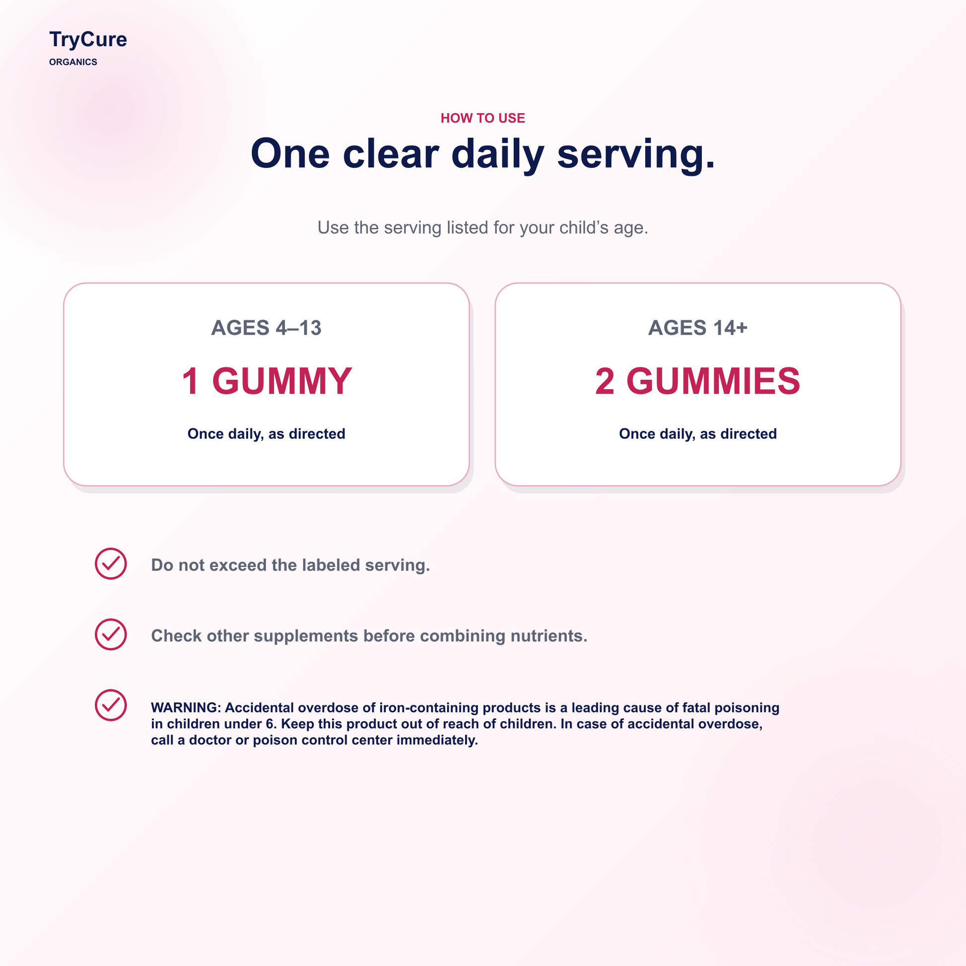 TryCure® Multivitamin Gummies For Kids — how to use (6 of 7)