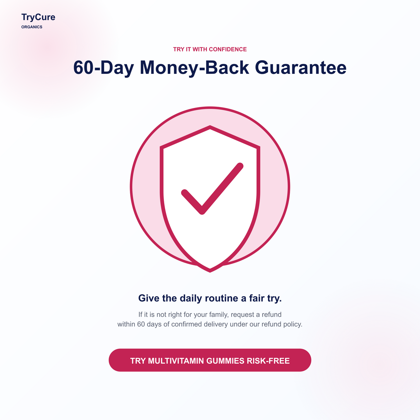 TryCure® Multivitamin Gummies For Kids — guarantee (7 of 7)