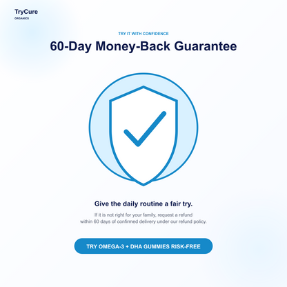 TryCure® Omega 3 - DHA Gummies For Kids — guarantee (7 of 7)