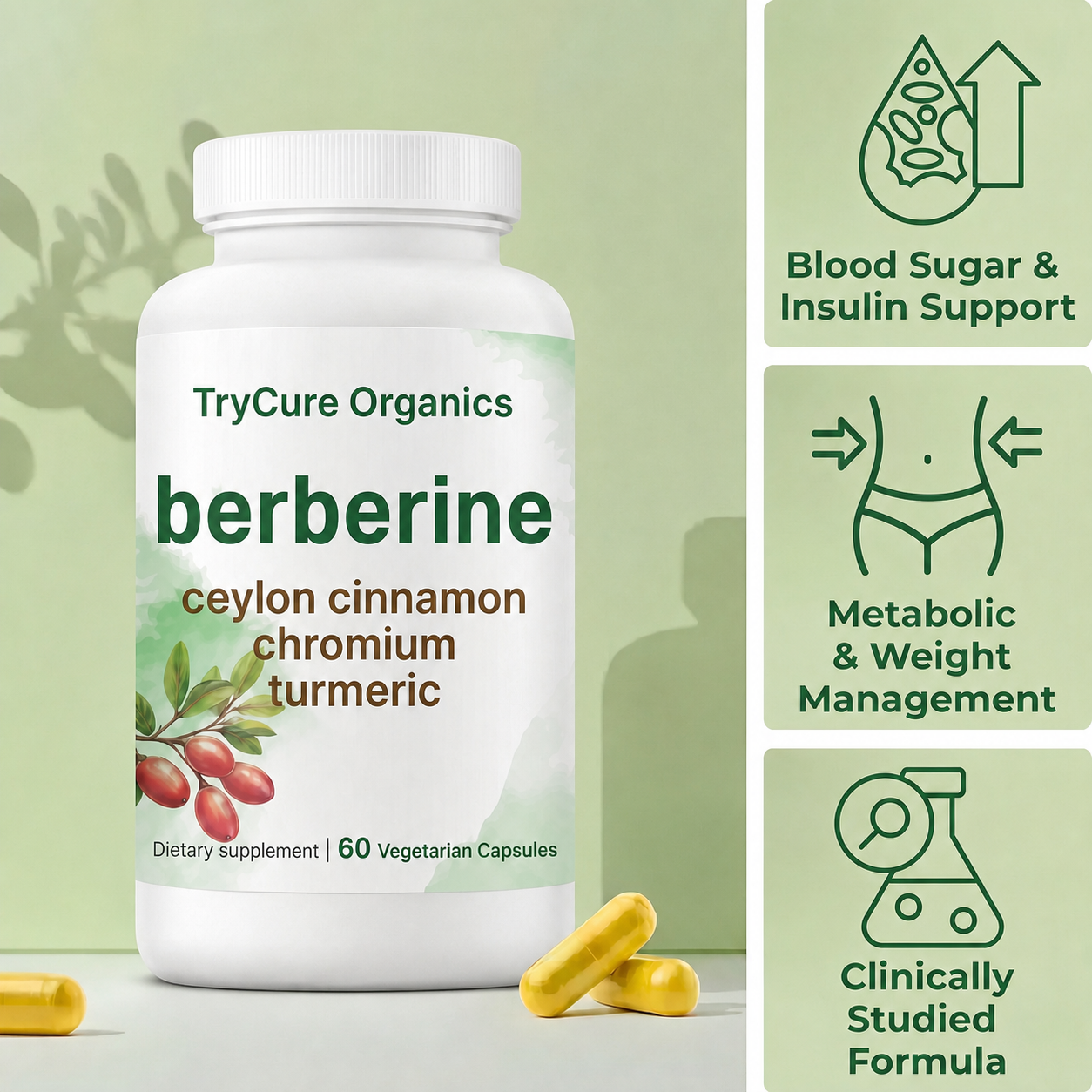 TryCure Berberine Complex formula benefits
