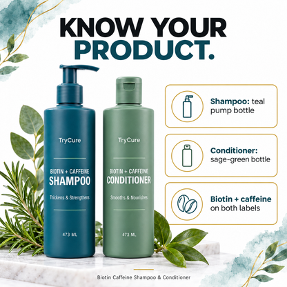 Biotin Caffeine Shampoo & Conditioner — details