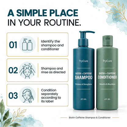 Biotin Caffeine Shampoo & Conditioner — routine