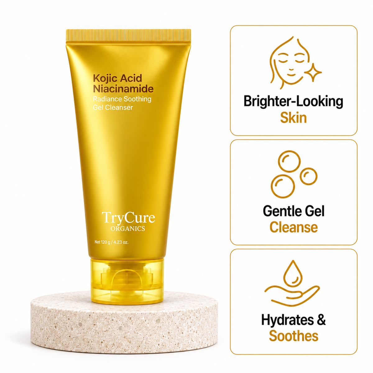 Cleanser — 01 hero. TryCure skincare.