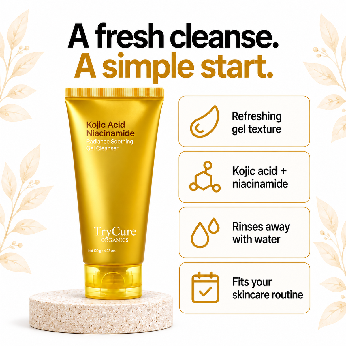 Cleanser — 04 format. TryCure skincare.
