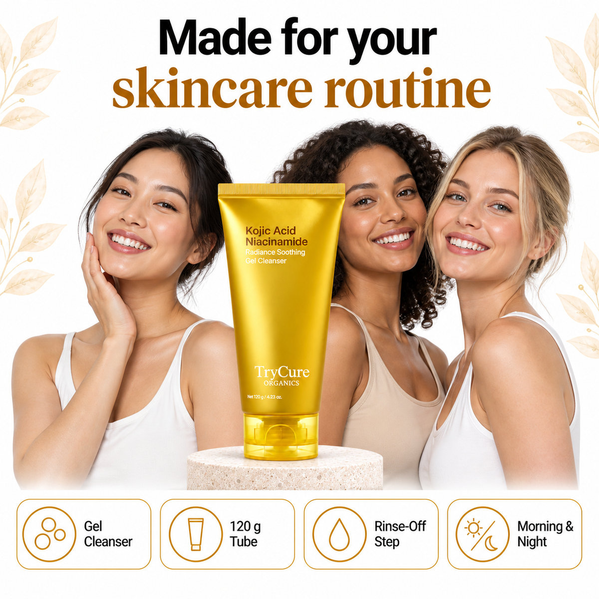 Cleanser — 06 routine. TryCure skincare.
