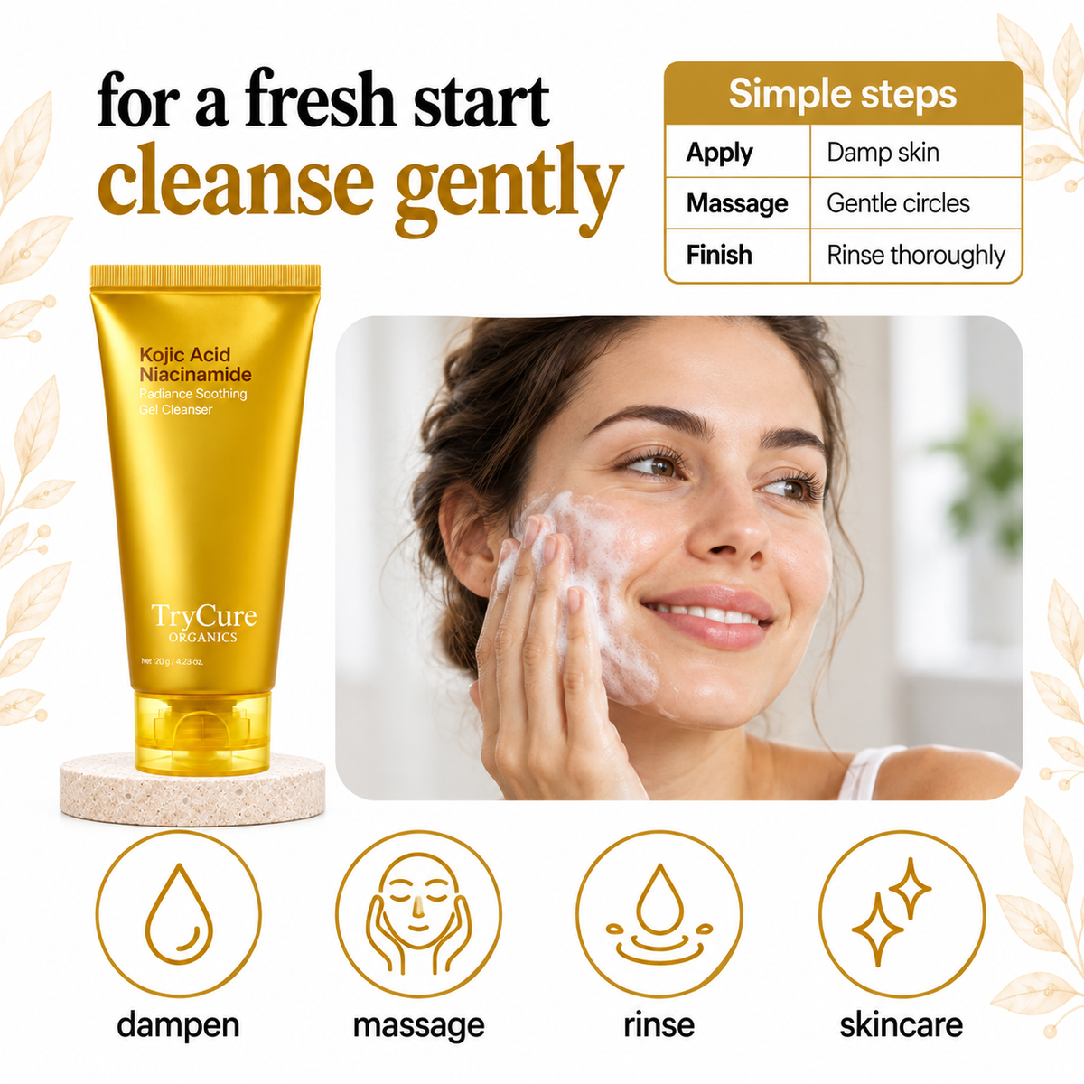 Cleanser — 07 use. TryCure skincare.