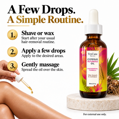 TryCure Cyperus Rotundus Oil — apply a few drops after shaving or waxing