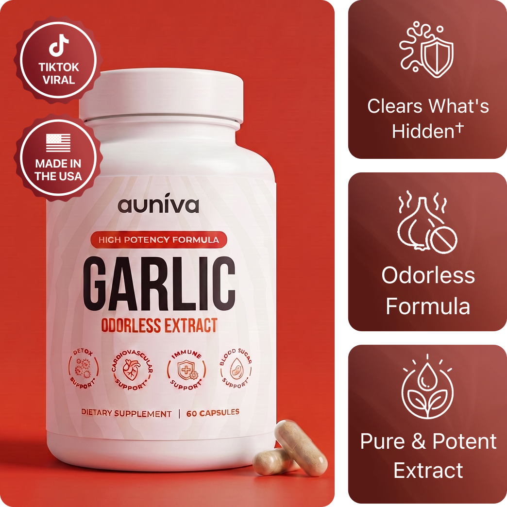 Garlic product information image 2, sourced from the matching Auniva product page.