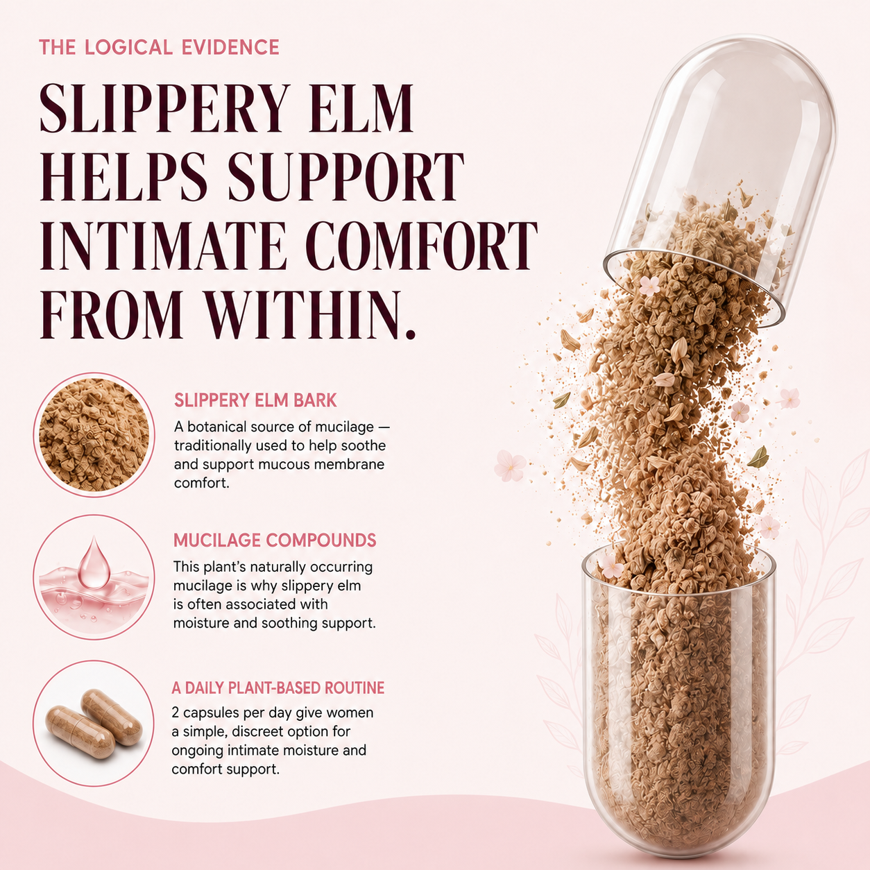 TryCure Her Waterfall — Slippery elm ingredient evidence (4 of 8)