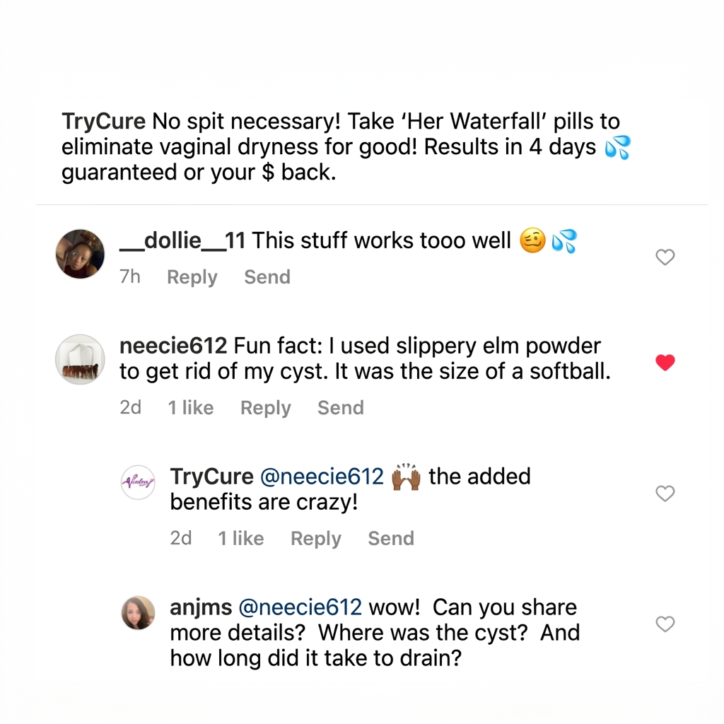 TryCure Her Waterfall — Customer social comment (6 of 8)