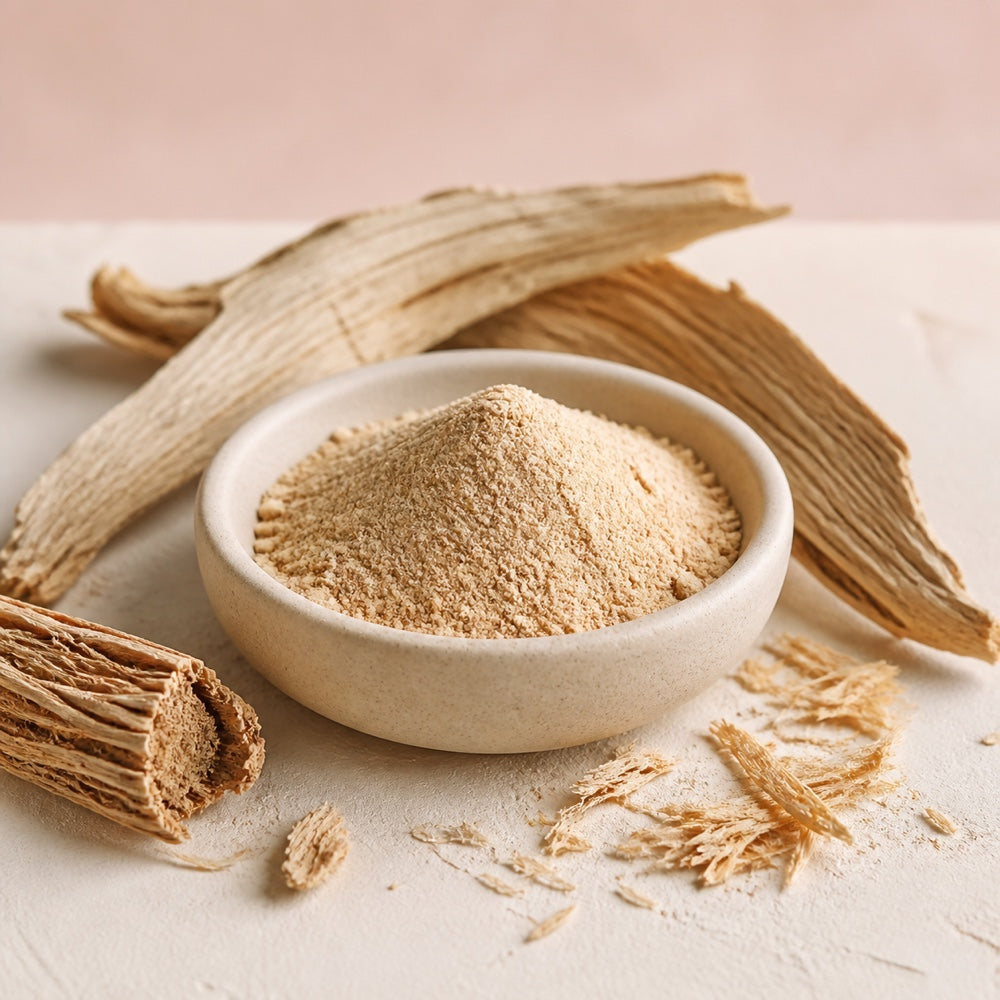 Slippery elm bark powder and inner-bark strips