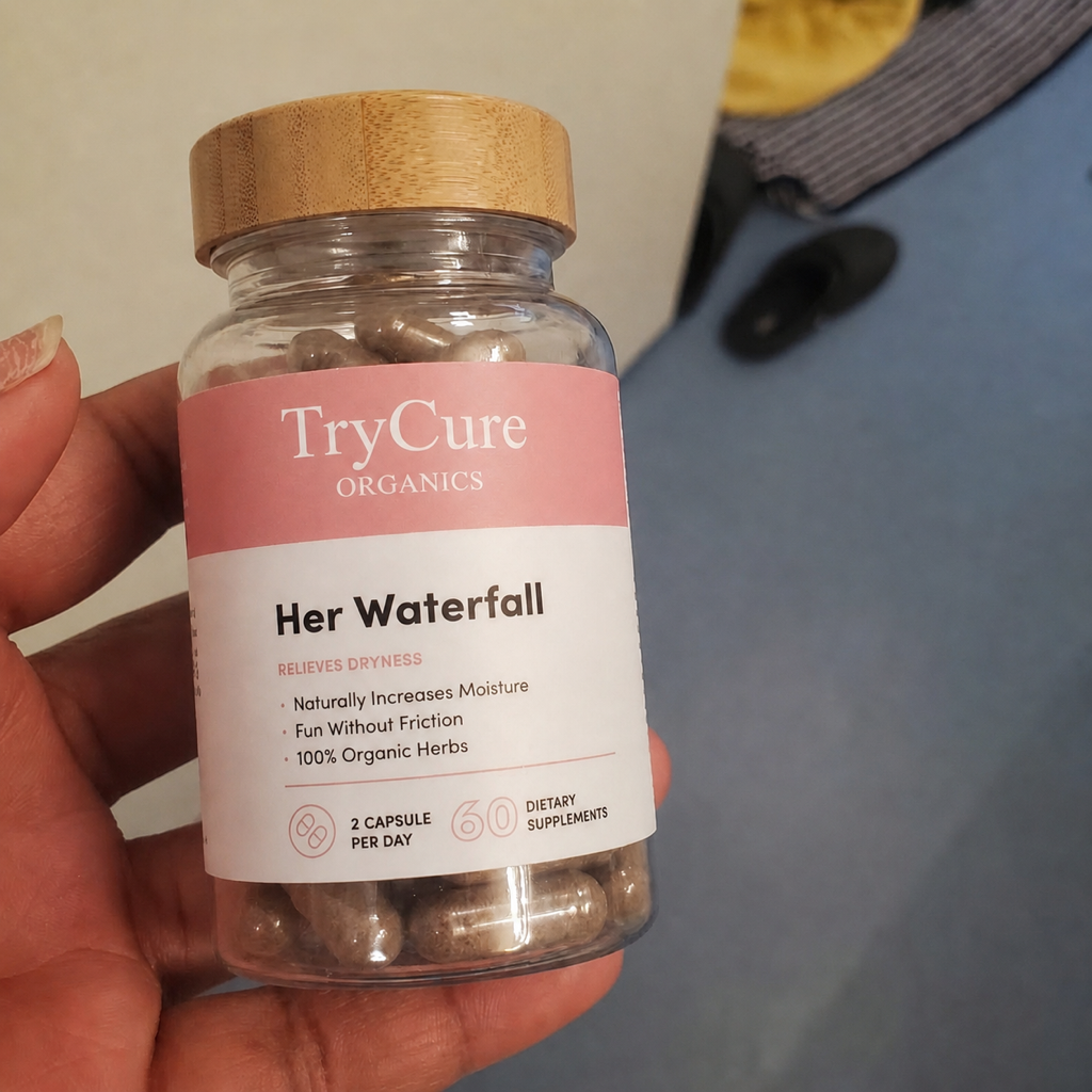 Sarah K. with TryCure Organics Her Waterfall