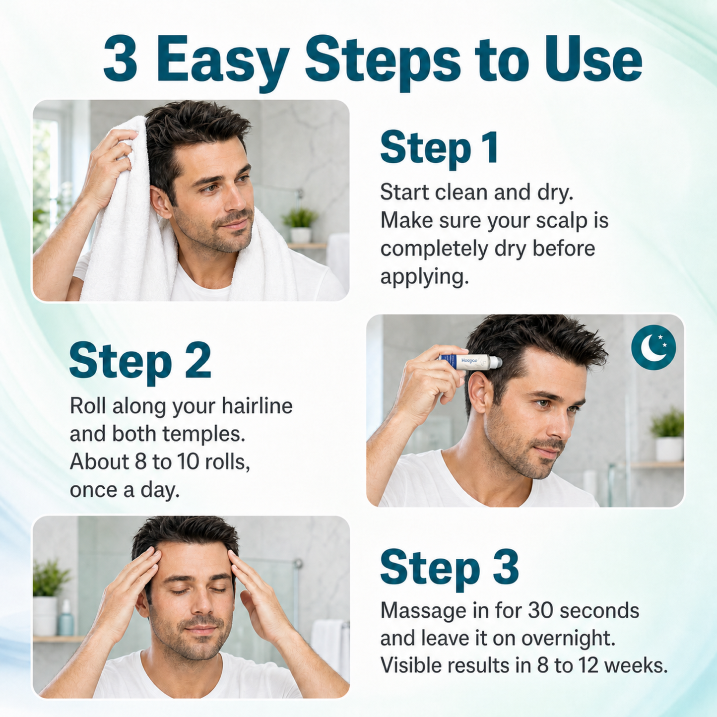 TryCure Korean Rosemary Hair Serum — 09 three-step routine