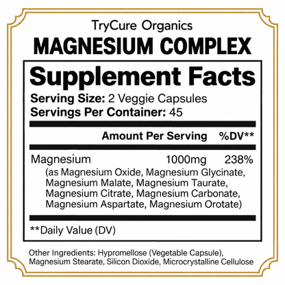 TryCure Magnesium Complex — Supplement Facts