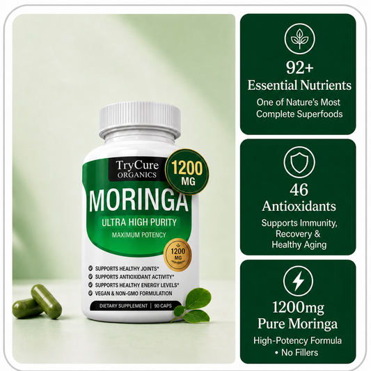 TryCure Moringa Oleifera 1200mg — Natural Energy & Fatigue Support — 01 of 05