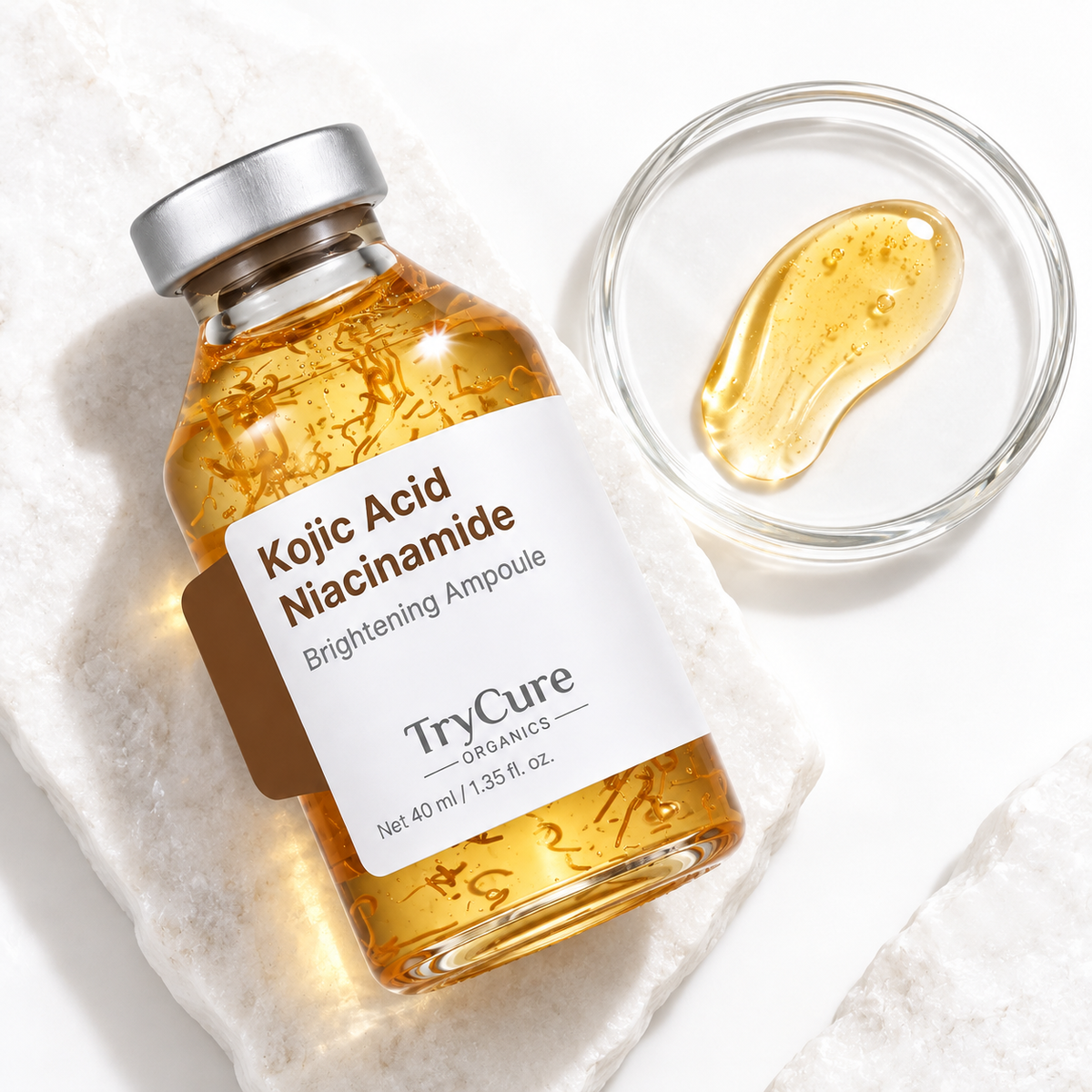 TryCure Glow Intensive Kojic Acid Ampoule — product and texture detail