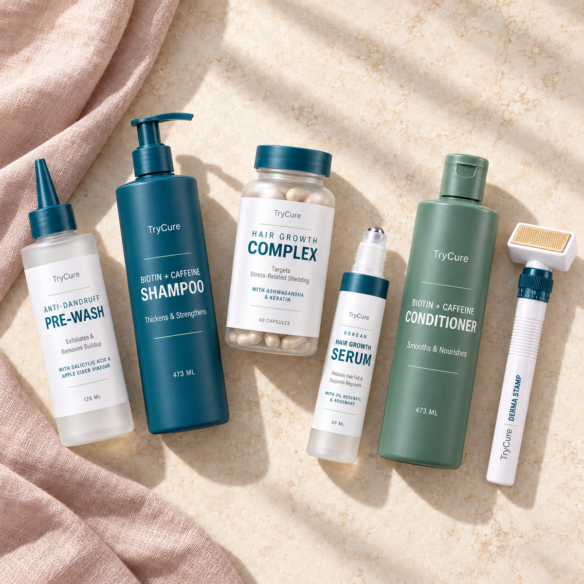 TryCure® Complete Womens Korean Hair Care System — product detail photo