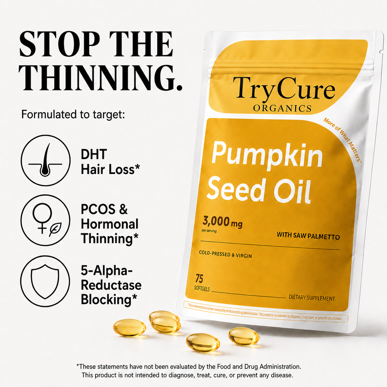 TryCure Pumpkin Seed Oil Complex - Thinning Hair Formula — 03 of 05