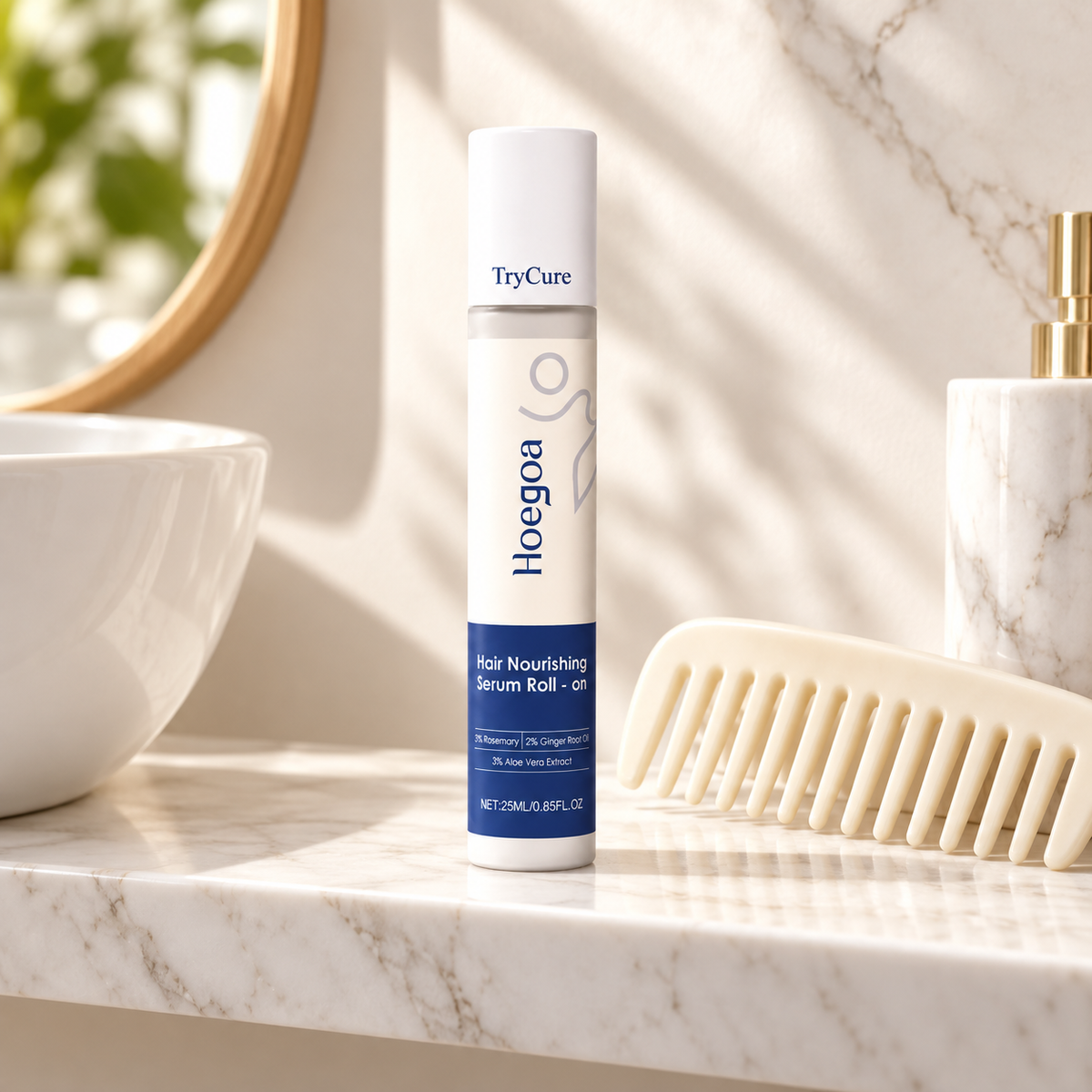 TryCure® Korean Rosemary Hair Serum — product lifestyle photo