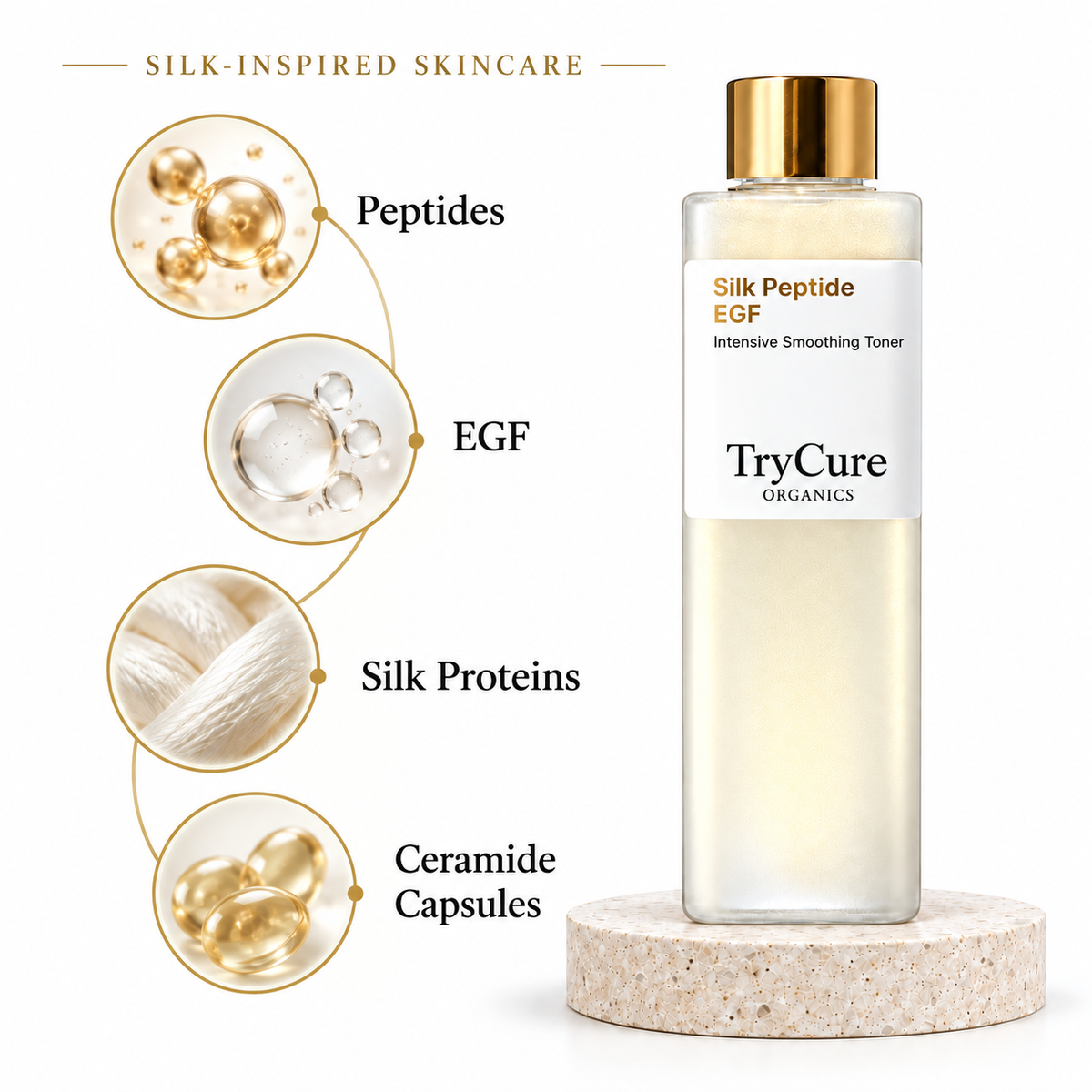 Toner — pdp ingredients. TryCure skincare.