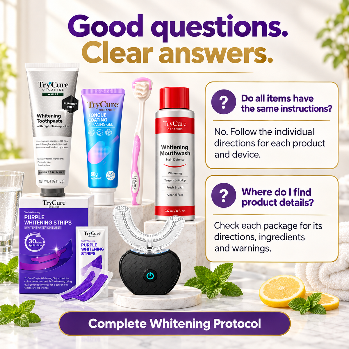 Complete Whitening Protocol — questions