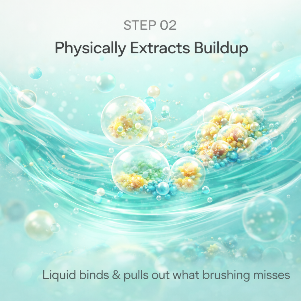 Hydrogen Peroxide Whitening Mouthwash how it works step 2